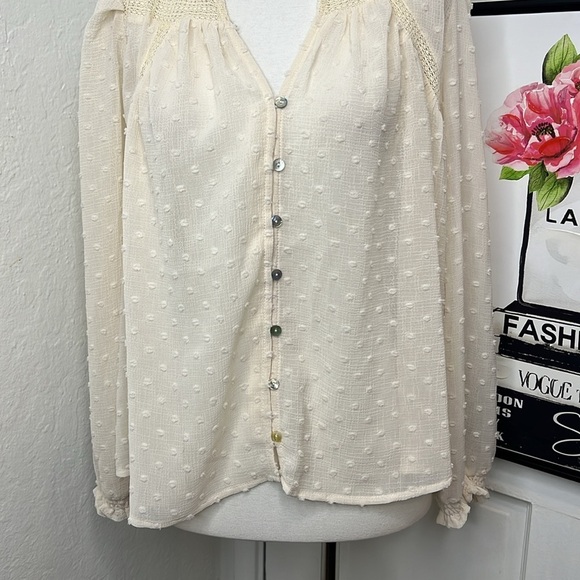 NWT Oat NY Ruffle Neck Blouse Size XS - Picture 6 of 9